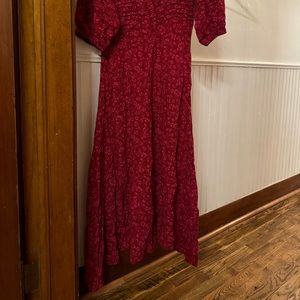 ATTEMPT #2 - Free People dress, Jessie Midi, size 10, red and pink